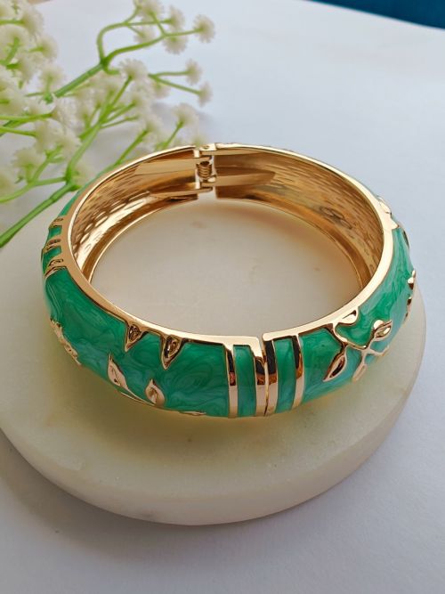 Mint Flora Enamel Bracelet