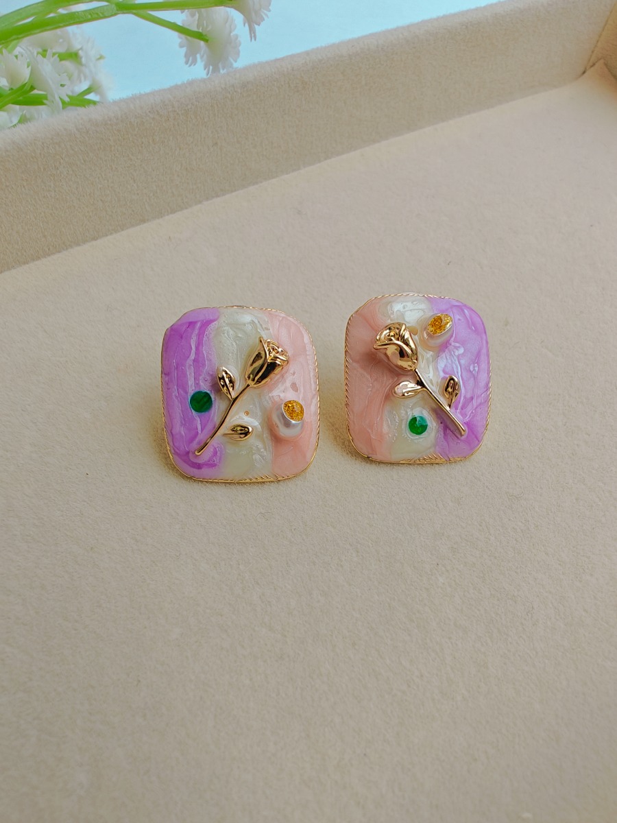 Spring Whisper Squares Earrings